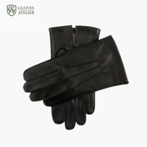 Cashmere-Lined Leather Touchscreen Gloves – Handsewn Three-Point Design