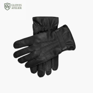 Heritage Leather Touchscreen Gloves – Cashmere-Lined Three-Point Design